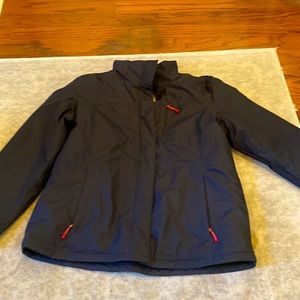 Zeroexposur men’s insulated jacket size Xl black with red detail. Like new